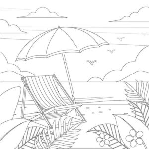 Desenho de Praia Desenho Colorir Imprimir 18
