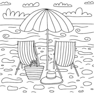 Desenho de Praia Desenho Colorir Imprimir 19