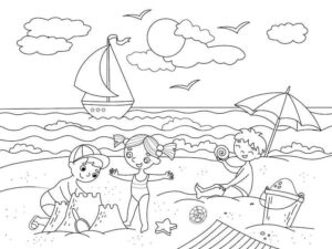 Desenho de Praia Desenho Colorir Imprimir 21