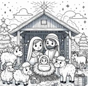 Desenho de Presepio Desenho Colorir Imprimir 02