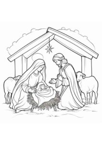 Desenho de Presepio Desenho Colorir Imprimir 03