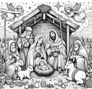 Desenho de Presepio Desenho Colorir Imprimir 04