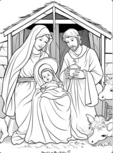 Desenho de Presepio Desenho Colorir Imprimir 05