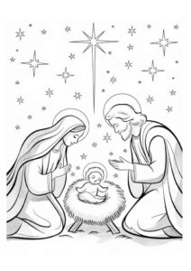 Desenho de Presepio Desenho Colorir Imprimir 08