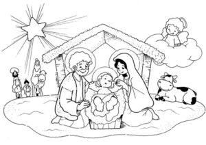 Desenho de Presepio Desenho Colorir Imprimir 23