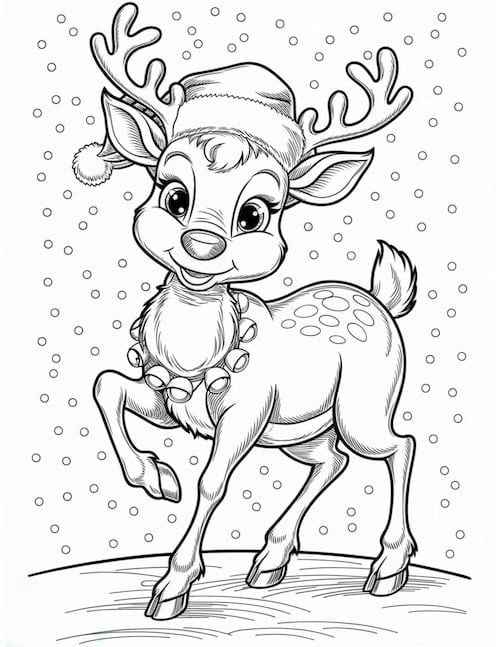 Desenho de Renas Desenho Colorir Imprimir 10