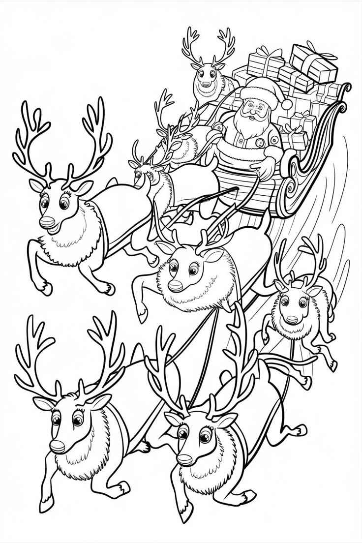 Desenho de Renas Desenho Colorir Imprimir 11