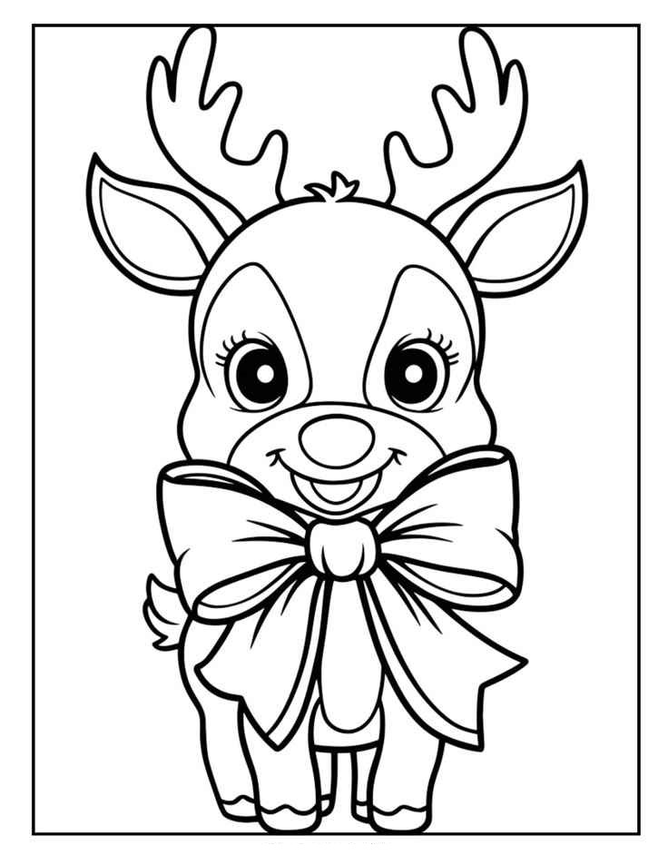 Desenho de Renas Desenho Colorir Imprimir 14