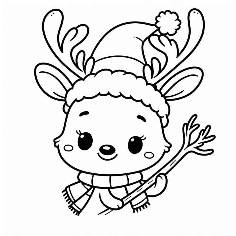 Desenho de Renas Desenho Colorir Imprimir 16