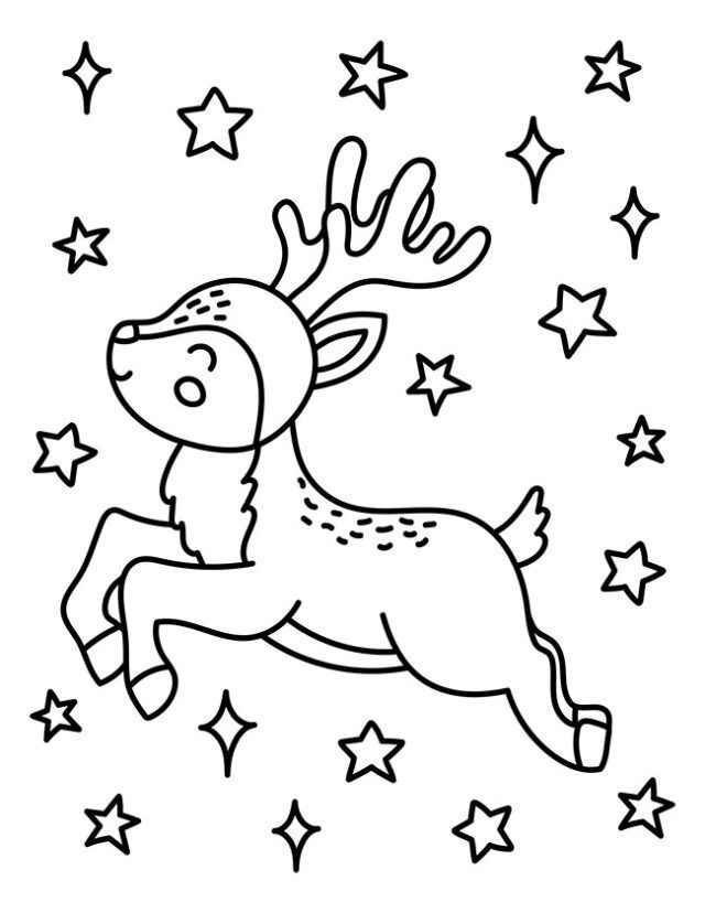 Desenho de Renas Desenho Colorir Imprimir 22