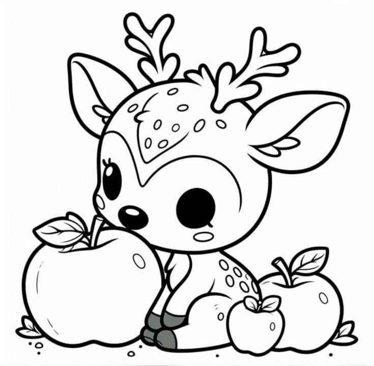 Desenho de Renas Desenho Colorir Imprimir 24