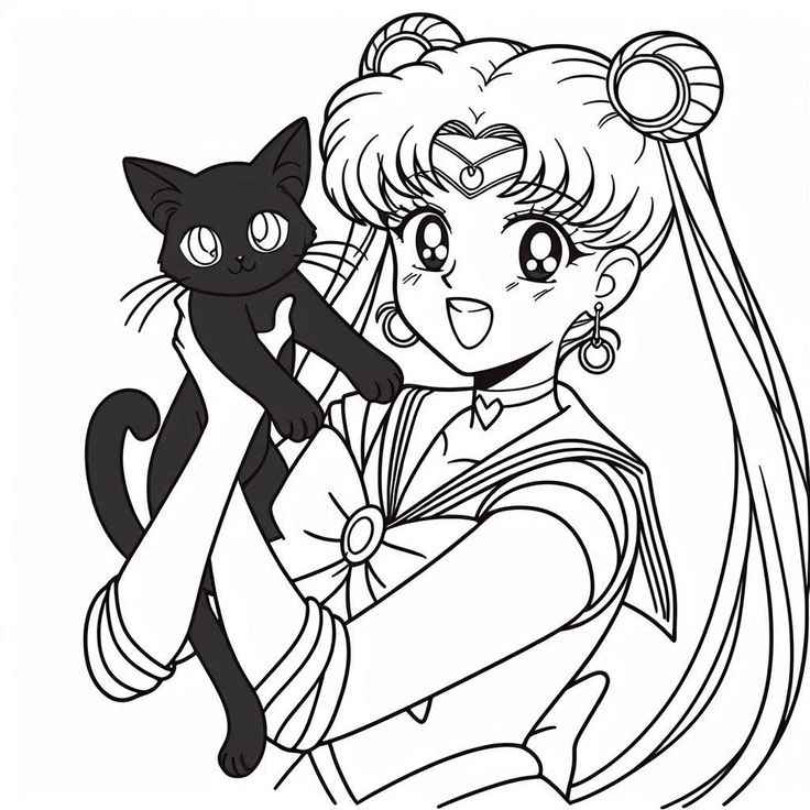 Desenho de Sailor Moon Desenho Colorir Imprimir 06