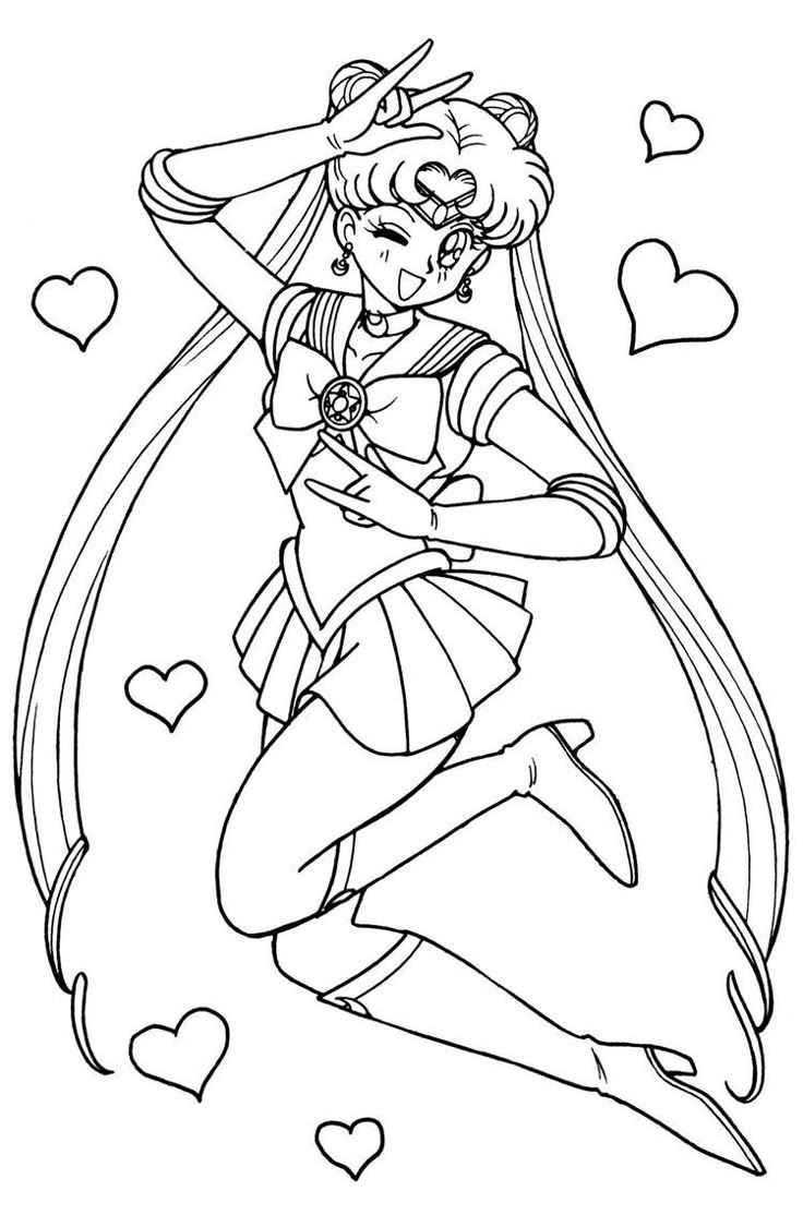 Desenho de Sailor Moon Desenho Colorir Imprimir 07