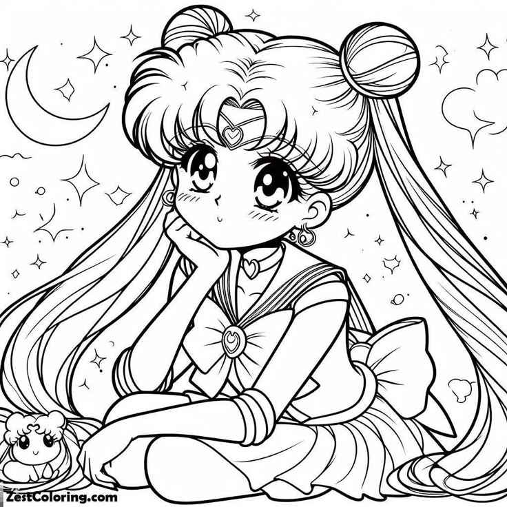 Desenho de Sailor Moon Desenho Colorir Imprimir 09