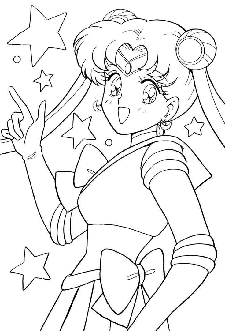 Desenho de Sailor Moon Desenho Colorir Imprimir 14