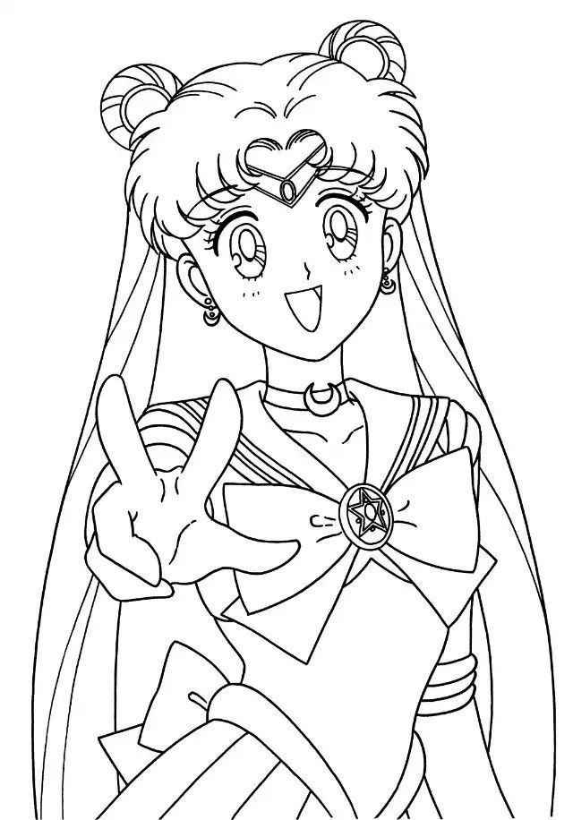 Desenho de Sailor Moon Desenho Colorir Imprimir 15