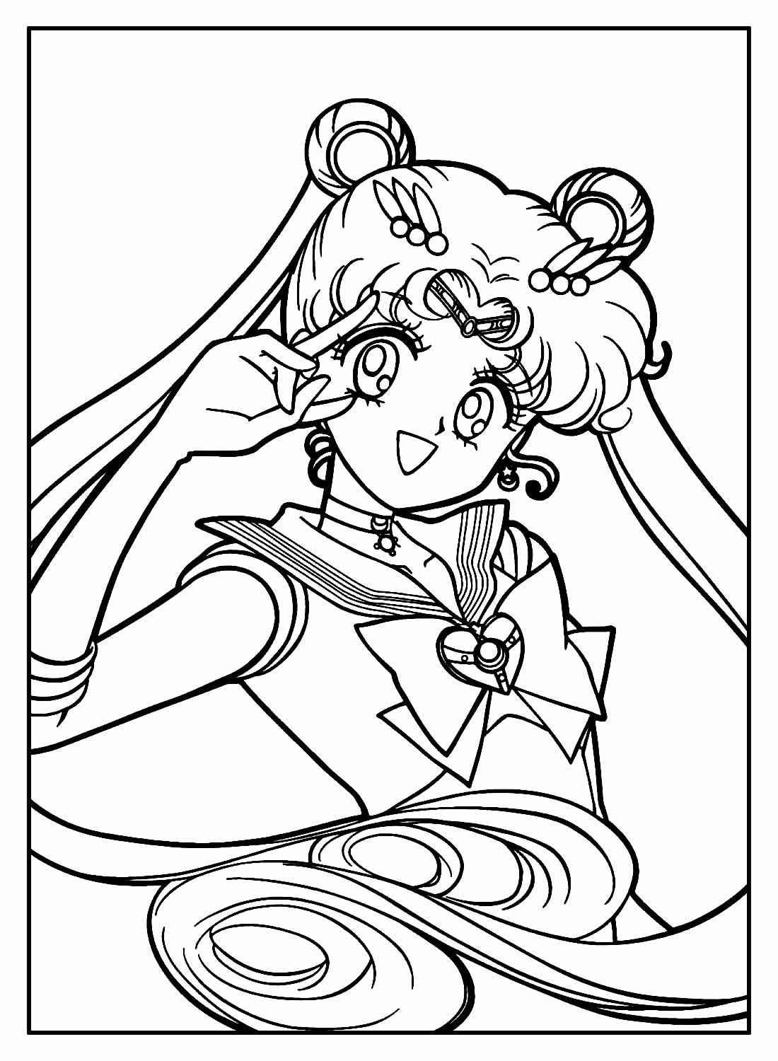 Desenho de Sailor Moon Desenho Colorir Imprimir 28