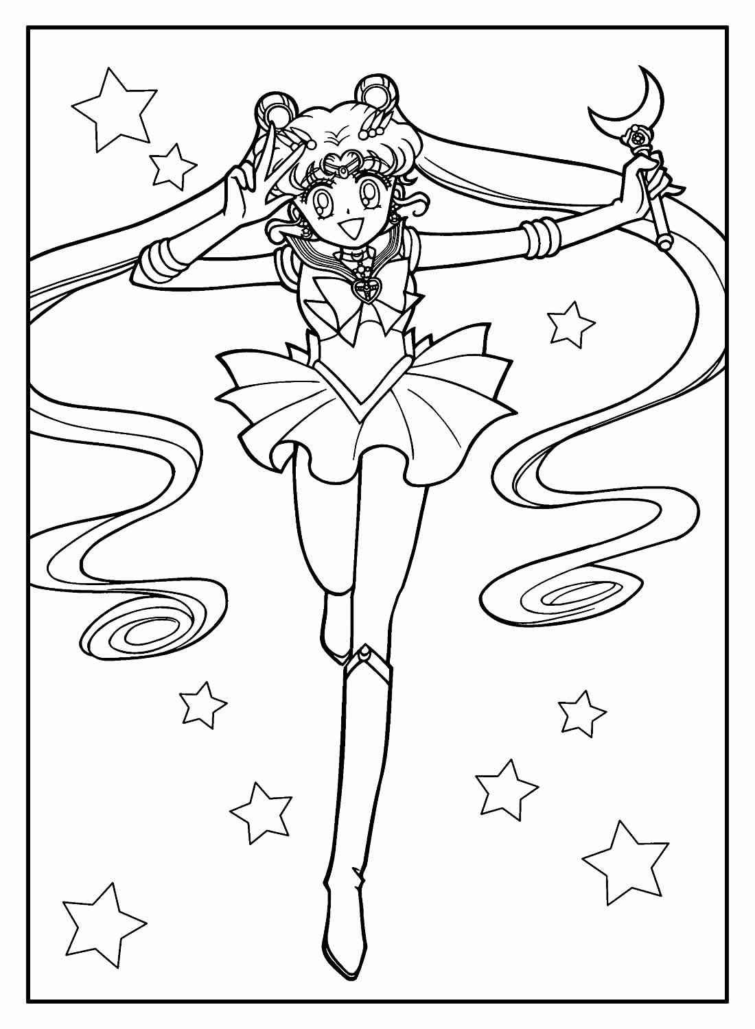 Desenho de Sailor Moon Desenho Colorir Imprimir 38