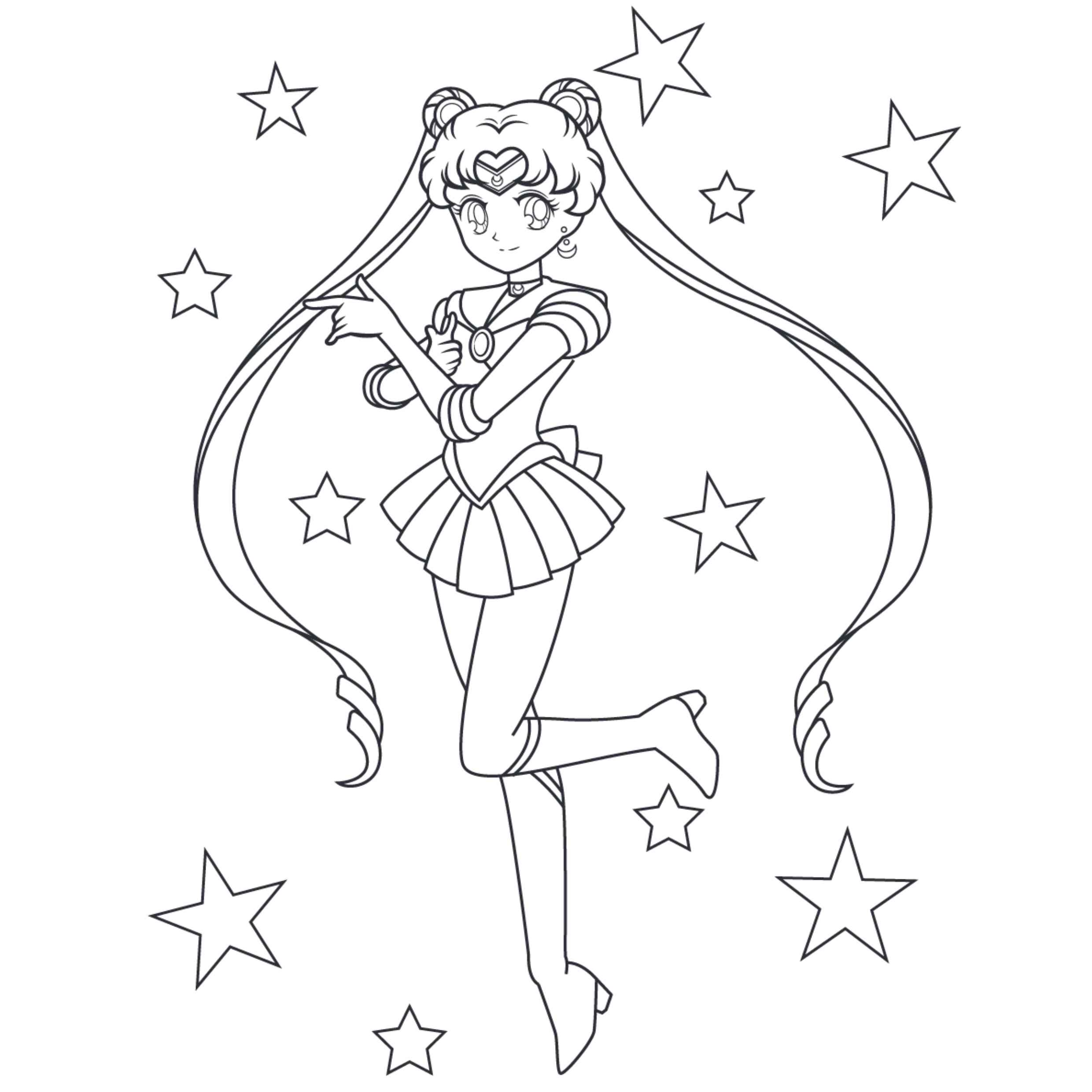 Desenho de Sailor Moon Desenho Colorir Imprimir 56