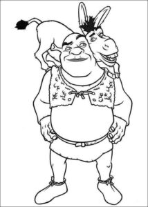 Desenho de Shrek Desenho Colorir Imprimir 07