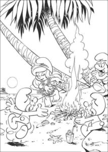 Desenho de Smurfs Desenho Colorir Imprimir 01
