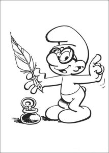 Desenho de Smurfs Desenho Colorir Imprimir 05