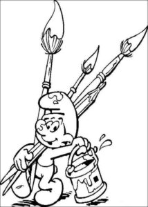 Desenho de Smurfs Desenho Colorir Imprimir 09