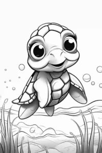Desenho de Tartaruga Desenho Colorir Imprimir 01