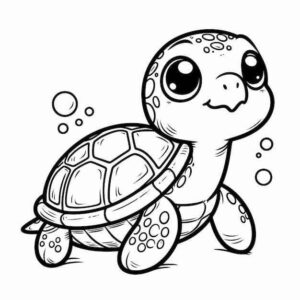 Desenho de Tartaruga Desenho Colorir Imprimir 02