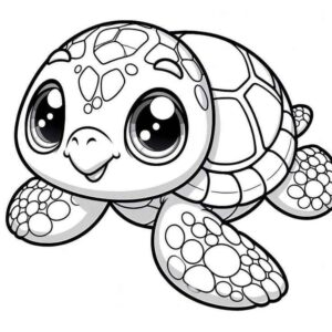 Desenho de Tartaruga Desenho Colorir Imprimir 06