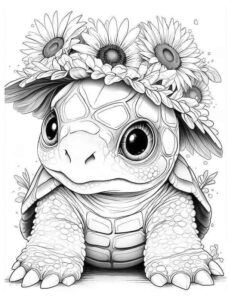 Desenho de Tartaruga Desenho Colorir Imprimir 07