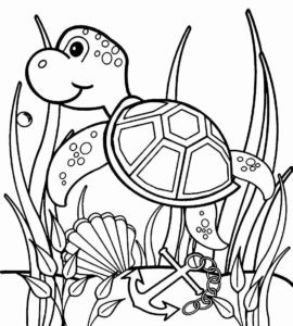 Desenho de Tartaruga Desenho Colorir Imprimir 19