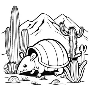 Desenho de Tatu Desenho Colorir Imprimir 13