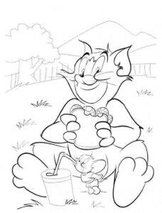 Desenho de Tom E Jerry Desenho Colorir Imprimir 06