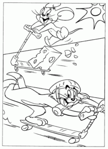 Desenho de Tom E Jerry Desenho Colorir Imprimir 08