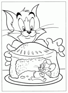 Desenho de Tom E Jerry Desenho Colorir Imprimir 09