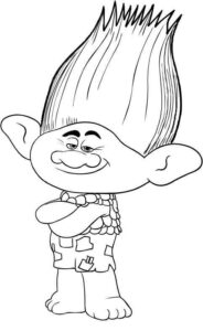 Desenho de Trolls Desenho Colorir Imprimir 01