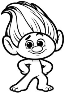 Desenho de Trolls Desenho Colorir Imprimir 14
