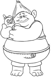 Desenho de Trolls Desenho Colorir Imprimir 15