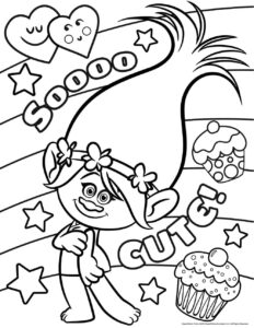 Desenho de Trolls Desenho Colorir Imprimir 19