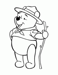 Desenho de Ursinho Pooh Desenho Colorir Imprimir 01