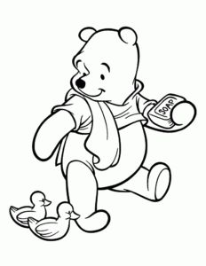 Desenho de Ursinho Pooh Desenho Colorir Imprimir 02