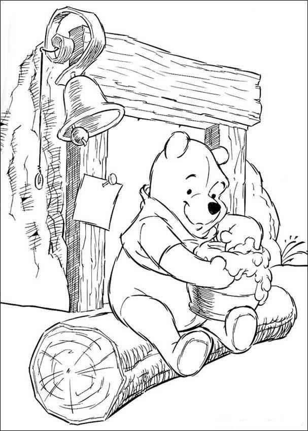 Desenho de Ursinho Pooh Desenho Colorir Imprimir 09