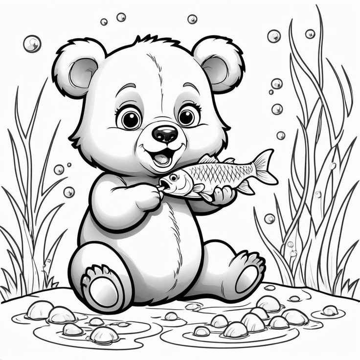 Desenho de Urso Desenho Colorir Imprimir 005