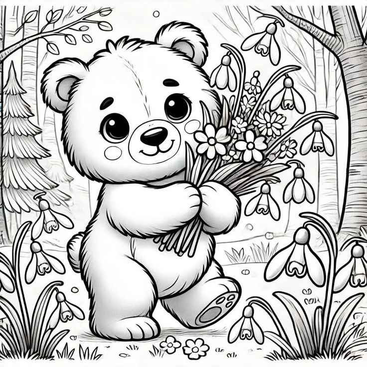 Desenho de Urso Desenho Colorir Imprimir 007