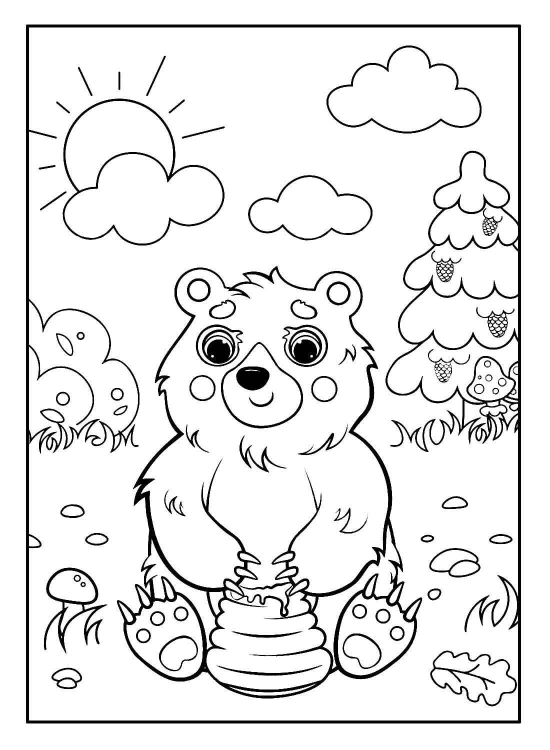 Desenho de Urso Desenho Colorir Imprimir 033