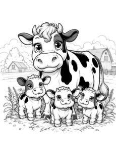 Desenho de Vaca Desenho Colorir Imprimir 14