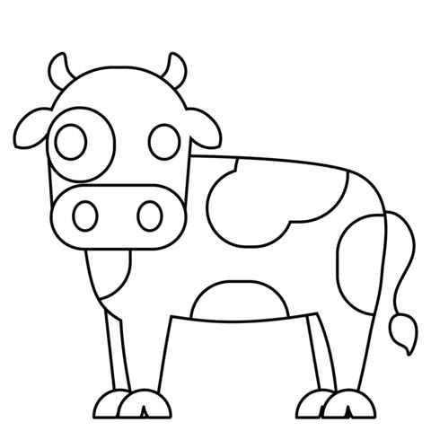 Desenho de Vaca Desenho Colorir Imprimir 36
