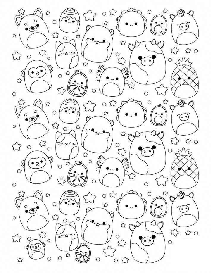 Desenho de Squishmallow Desenho Colorir Imprimir 02