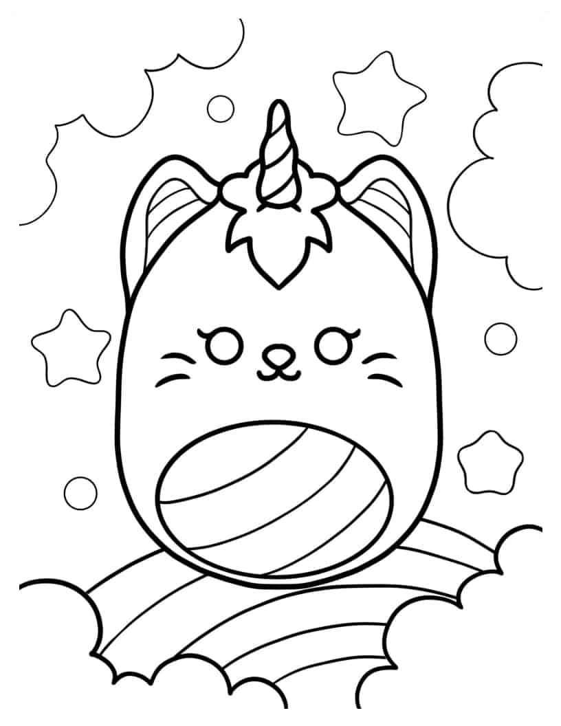 Desenho de Squishmallow Desenho Colorir Imprimir 07